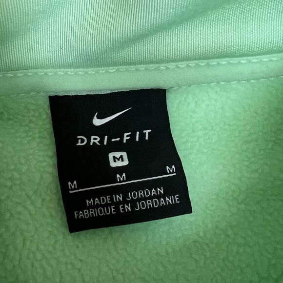 Nike Dri-Fit 1/4 Zip Mint Green Sweatshirt M Fleece Lined Nike Logo - Picture 8 of 13